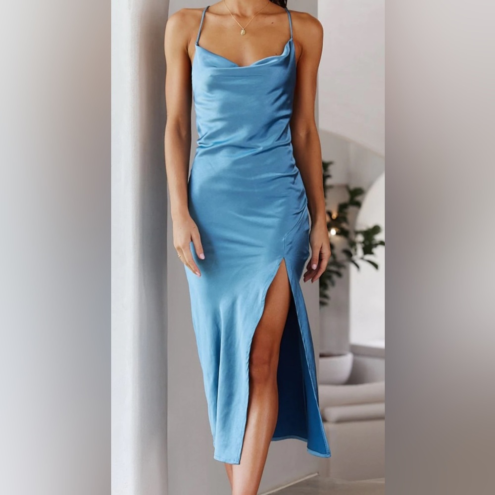 Satin midi dress